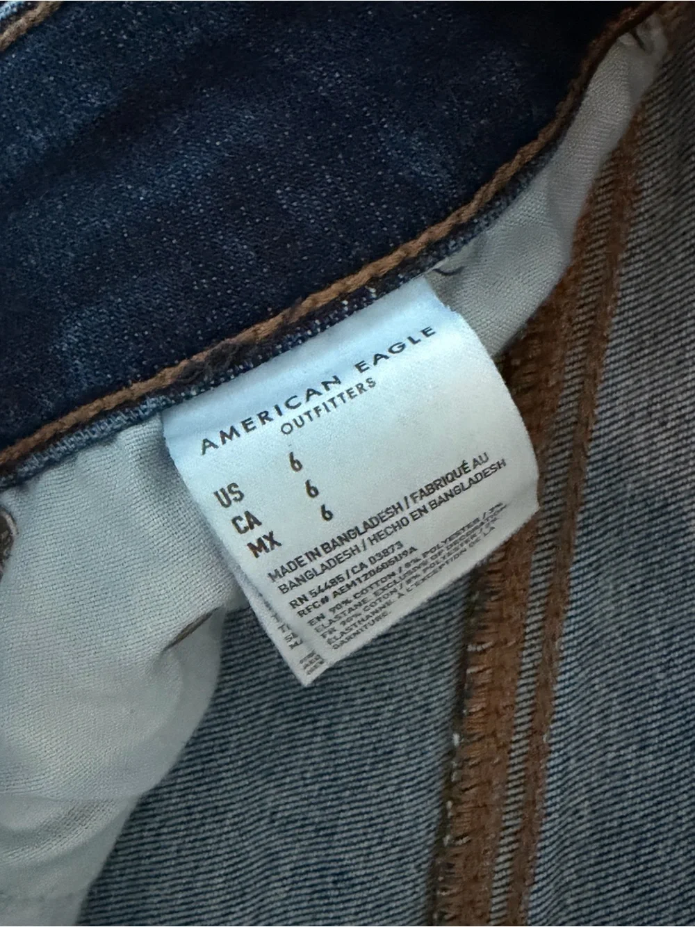 American Eagle Outfitters Dark Indigo Distressed Denim Cutoff Shorts
